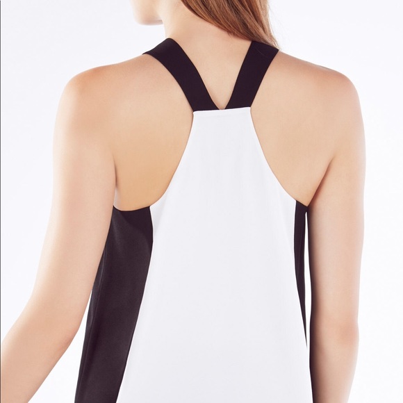 BCBGMaxAzria Sofya Cutout Colorblock Top Sz S - Picture 7 of 8